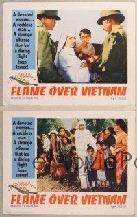 3p878 FLAME OVER VIETNAM 4 LCs '67 Elena Barrios, early Vietnam film!