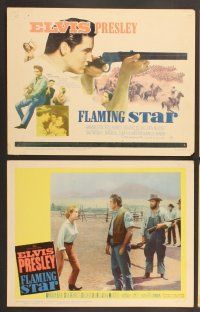 3p253 FLAMING STAR 8 LCs '60 Elvis Presley playing guitar & with rifle, Barbara Eden!