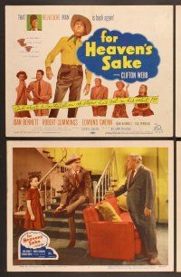 3p264 FOR HEAVEN'S SAKE 8 LCs '50 Clifton Webb as cowboy Mr. Belvedere, Joan Bennett!