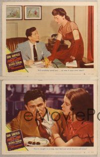 3p882 FORCE OF EVIL 4 LCs '48 John Garfield & sexy Marie Windsor!