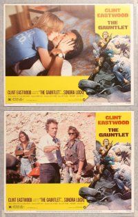 3p781 GAUNTLET 6 LCs '77 Clint Eastwood & Sondra Locke, border art by Frank Frazetta!