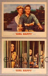 3p279 GIRL HAPPY 8 LCs '65 cool images of Elvis Presley, Shelley Fabares, rock & roll!