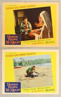 3p785 HEAVEN KNOWS MR. ALLISON 6 LCs '57 Robert Mitchum with nun Deborah Kerr!