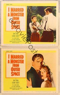 3p949 I MARRIED A MONSTER FROM OUTER SPACE 3 LCs '58 scared Gloria Talbott, Tom Tryon!