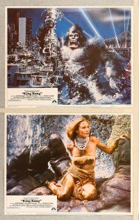 3p790 KING KONG 6 LCs '76 great John Berkey art of BIG Ape fighting snake & ships!