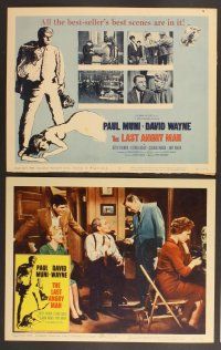 3p383 LAST ANGRY MAN 8 LCs '59 Paul Muni is a dedicated doctor from the slums exploited by TV!