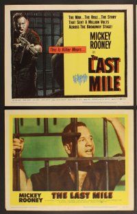 3p387 LAST MILE 8 LCs '59 Mickey Rooney as Killer Mears breaking out of Death Row!