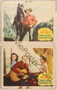 3p955 LAST ROUND-UP 3 LCs '47 great image of Gene Autry & his famous horse, Champion!