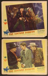 3p765 LEATHER BURNERS 7 LCs '43 William Boyd as Hopalong Cassidy, Andy Clyde!