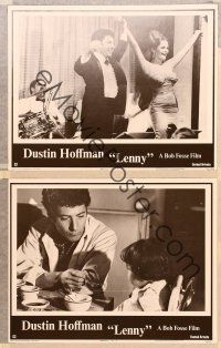 3p956 LENNY 3 LCs '74 Dustin Hoffman as comedian Lenny Bruce, Valerie Perrine!