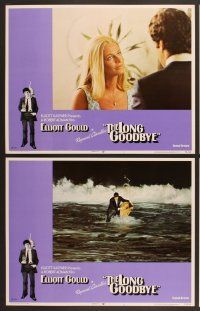 3p404 LONG GOODBYE 8 LCs '74 Elliott Gould as Philip Marlowe, Nina Van Pallandt, film noir!