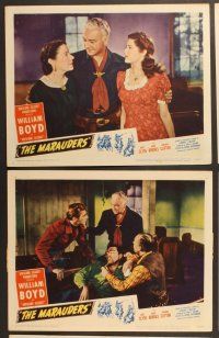 3p793 MARAUDERS 6 LCs '47 William Boyd as Hopalong Cassidy smashes a lawless band with bullets!