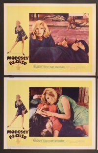 3p448 MODESTY BLAISE 8 LCs '66 sexiest female secret agent Monica Vitti, Terence Stamp!
