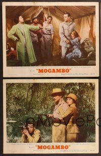 3p899 MOGAMBO 4 LCs '53 Clark Gable, Grace Kelly & Ava Gardner in Africa!
