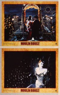 3p453 MOULIN ROUGE 8 LCs '01 sexy Nicole Kidman, Ewan McGregor, This story is about love!