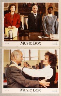 3p459 MUSIC BOX 8 LCs '89 Costa-Gavras, Jessica Lange, Armin Mueller-Stahl!