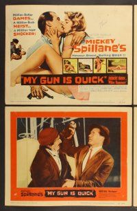 3p464 MY GUN IS QUICK 8 LCs '57 Mickey Spillane, introducing Robert Bray as Mike Hammer!