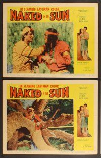 3p467 NAKED IN THE SUN 8 LCs '57 white slavery filmed in the wilds of Florida's jungles!