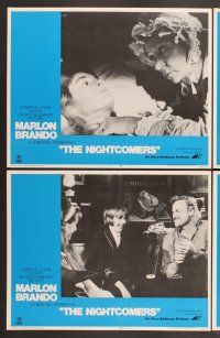 3p479 NIGHTCOMERS 8 LCs '71 creepy Marlon Brando, Michael Winner English horror!