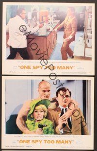 3p966 ONE SPY TOO MANY 3 LCs '66 Robert Vaughn, Dorothy Provine, The Man from UNCLE!