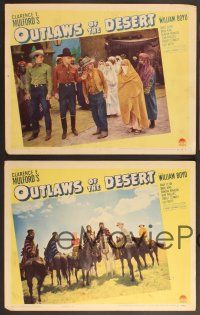 3p901 OUTLAWS OF THE DESERT 4 LCs '41 William Boyd as Hopalong Cassidy goes to fight in Arabia!
