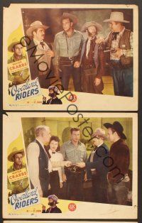 3p967 OVERLAND RIDERS 3 LCs '46 cowboy Buster Crabbe & wacky Al Fuzzy St. John!