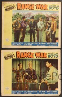 3p838 RANGE WAR 5 LCs '39 William Boyd as fancy cowboy Hopalong Cassidy!