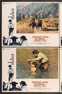 3p576 SHOOT OUT 8 LCs '71 gunfighter Gregory Peck vs. 3 fast guns, Jeff Corey!