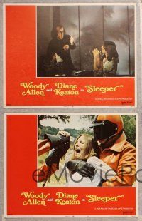 3p839 SLEEPER 5 LCs '74 Woody Allen, Diane Keaton, wacky futuristic sci-fi comedy!