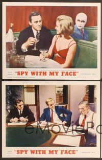 3p906 SPY WITH MY FACE 4 LCs '66 Robert Vaughn, Man from UNCLE, sexy Senta Berger!