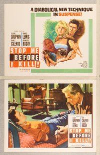 3p607 STOP ME BEFORE I KILL 8 int'l LCs '61 Val Guest, Claude Dauphin, Ronald Lewis, Diane Cilento