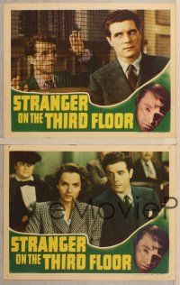 3p908 STRANGER ON THE THIRD FLOOR 4 LCs '40 John McGuire. Elisha Cook Jr., early film noir!