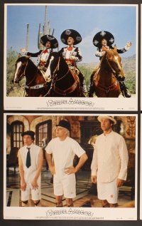 3p659 THREE AMIGOS 8 LCs '86 flashy cowboys Chevy Chase, Steve Martin & Martin Short!