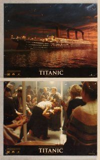 3p036 TITANIC 9 LCs '97 Leonardo DiCaprio, Kate Winslet, directed by James Cameron!