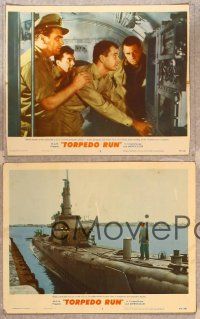 3p843 TORPEDO RUN 5 LCs '58 Glenn Ford & Ernest Borgnine in a submarine, Diane Brewster!