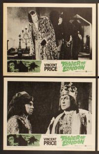 3p673 TOWER OF LONDON 8 LCs '62 directed by Roger Corman, Vincent Price!