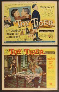 3p674 TOY TIGER 8 LCs '56 Jeff Chandler, Laraine Day, Tim Hovey has the world by the heart!