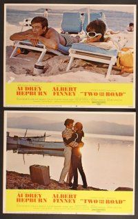 3p775 TWO FOR THE ROAD 7 LCs '67 Audrey Hepburn & Albert Finney, directed by Stanley Donen!