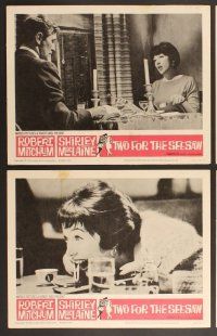 3p685 TWO FOR THE SEESAW 8 LCs '62 Robert Mitchum & beatnik Shirley MacLaine!