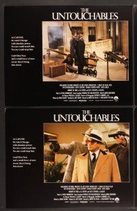 3p696 UNTOUCHABLES 8 English LCs '87 Kevin Costner, Robert De Niro, Sean Connery, Brian De Palma!