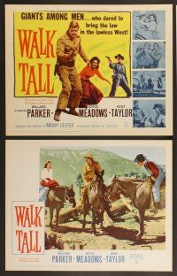 3p712 WALK TALL 8 LCs '60 Willard Parker in lawless West, Joyce Meadows, Kent Taylor!