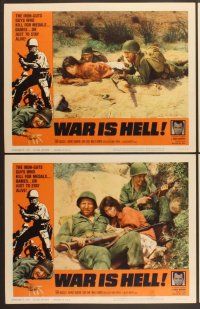 3p717 WAR IS HELL 8 LCs '64 Tony Russell, Judy Dan, Korean War action images!