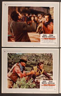 3p718 WAR WAGON 8 LCs '67 great images of cowboys John Wayne & Kirk Douglas!