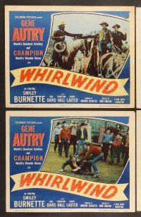 3p732 WHIRLWIND 8 LCs '51 Gene Autry & his horse Champion, Smiley Burnette!