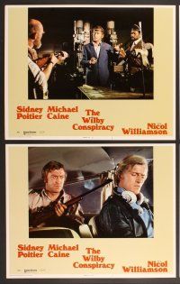 3p737 WILBY CONSPIRACY 8 LCs '75 Sidney Poitier & Michael Caine, Prunella Gee!