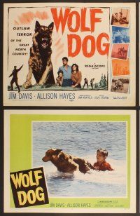 3p741 WOLF DOG 8 LCs '58 Allison Hayes, Prince the German Shepherd dog!
