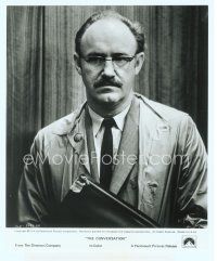 3r173 GENE HACKMAN 8x9.75 still '74 he's is an invader of privacy in The Conversation, great c/u!