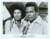 3r170 FOXY BROWN 8x10 still '74 close up of sexy Pam Grier & Terry Carter!