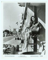 3r198 GRAND PRIX 8x10 still '67 sexy Jessica Walter sitting on high chair over racetrack!