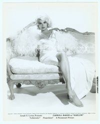 3r202 HARLOW 8x10 still '65 sexiest Carroll Baker in the title role sitting on couch!
